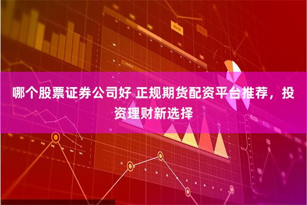哪个股票证券公司好 正规期货配资平台推荐，投资理财新选择